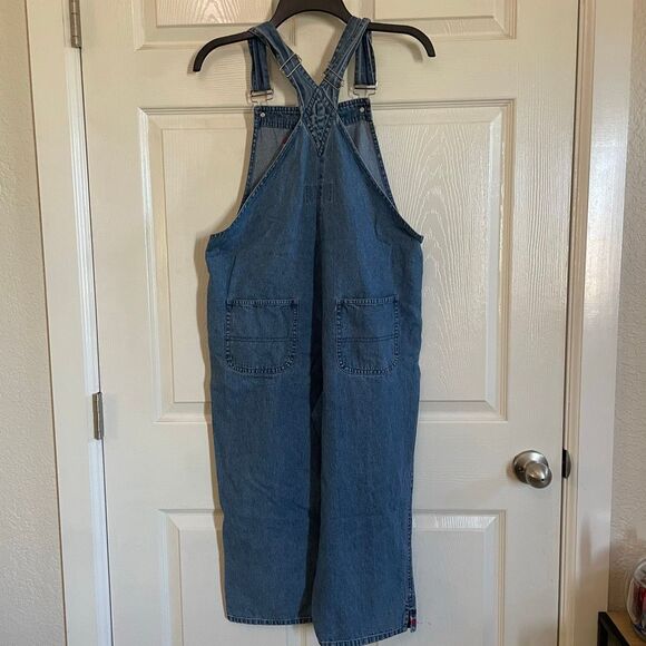 Donna Ricco Medium Vintage Y2K Denim Jean Overalls Embroidered - Picture 7 of 8